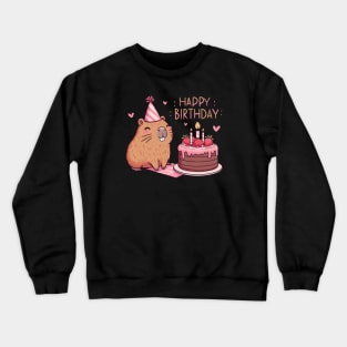 Capy Birthday Capybara Kawaii Crewneck Sweatshirt